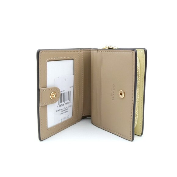 Coach Moonlight Floral Applique Leather Snap Wallet NWT CAP16 - Picture 3 of 5